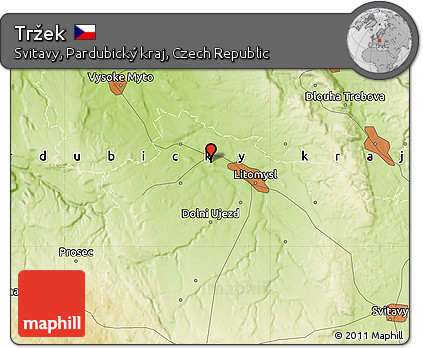 Physical Map of Tržek