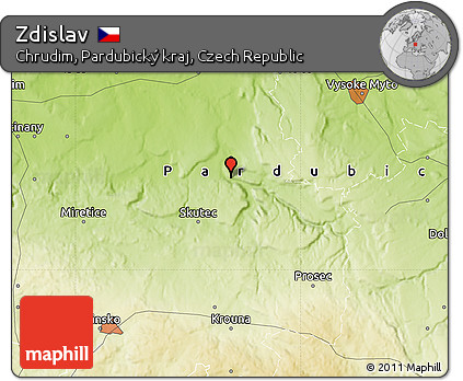 Physical Map of Zdislav