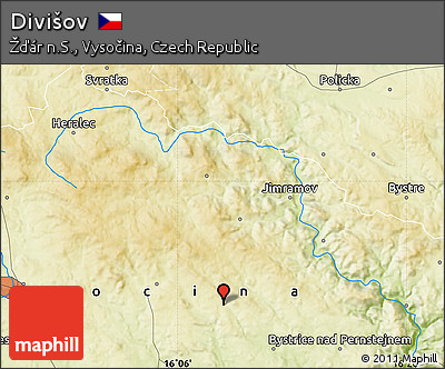 Physical Map of Divišov