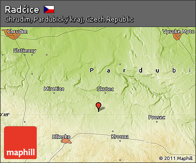 Physical Map of Radčice