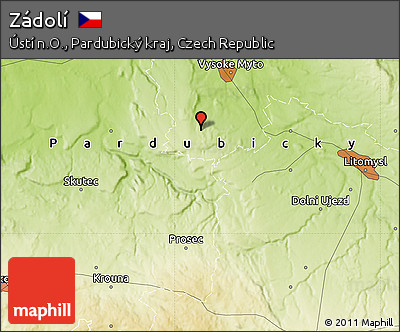 Physical Map of Zádolí