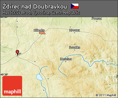 Physical Map of Ždírec Nad Doubravkou