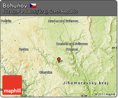 Physical Map of Bohuňov