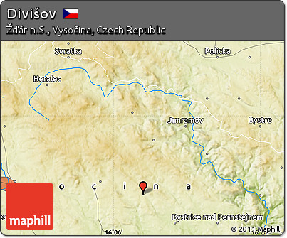 Physical Map of Divišov