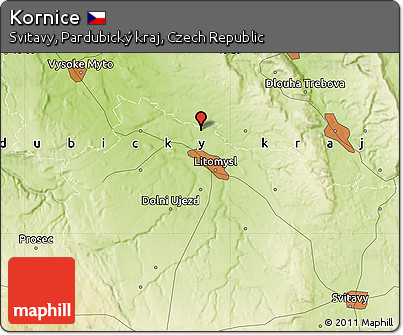 Physical Map of Kornice