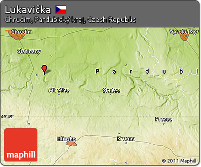 Physical Map of Lukavička