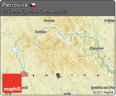Physical Map of Petrovice