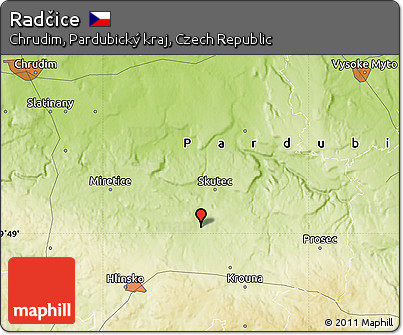 Physical Map of Radčice