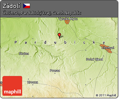 Physical Map of Zádolí