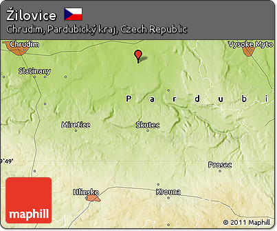 Physical Map of Žilovice