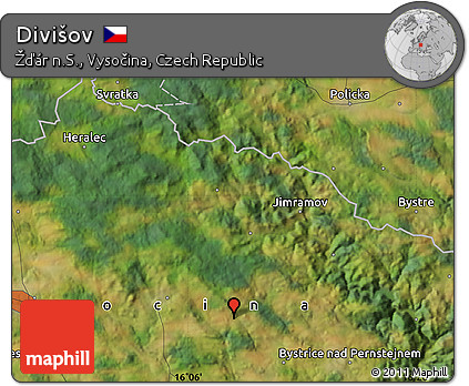 Satellite Map of Divišov