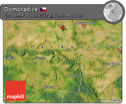Satellite Map of Domoradice
