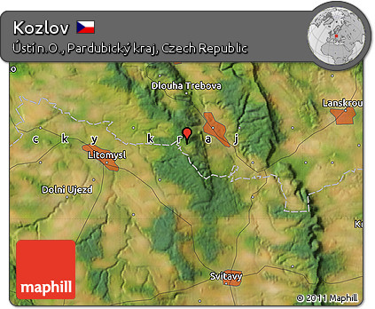Satellite Map of Kozlov