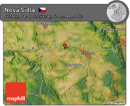 Satellite Map of Nová Sídla