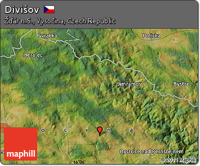 Satellite Map of Divišov