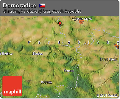 Satellite Map of Domoradice