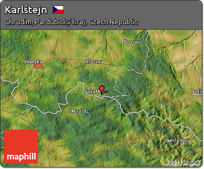 Satellite Map of Karlštejn