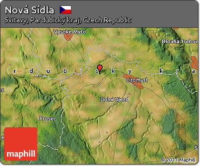 Satellite Map of Nová Sídla