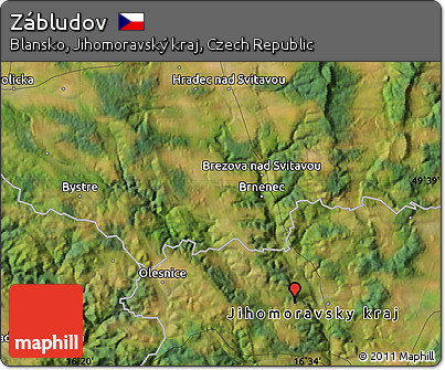 Satellite Map of Zábludov