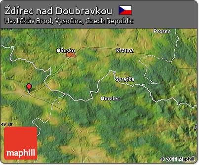 Satellite Map of Ždírec Nad Doubravkou