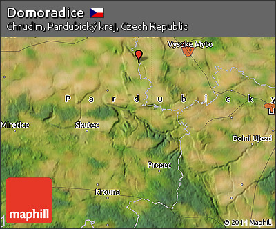 Satellite Map of Domoradice