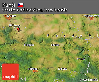Satellite Map of Kunčí