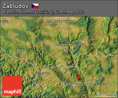 Satellite Map of Zábludov