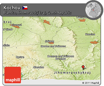 Physical Panoramic Map of Kochov
