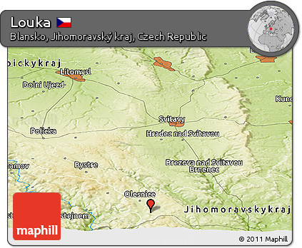 Physical Panoramic Map of Louka