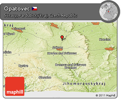 Physical Panoramic Map of Opatovec