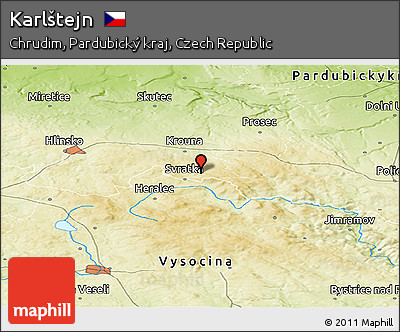 Physical Panoramic Map of Karlštejn