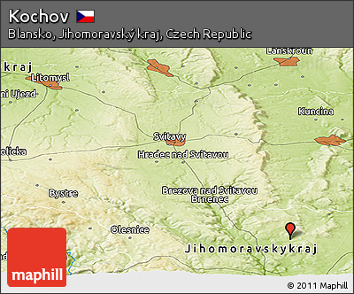 Physical Panoramic Map of Kochov