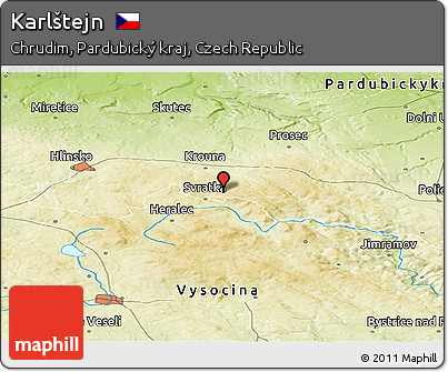 Physical Panoramic Map of Karlštejn