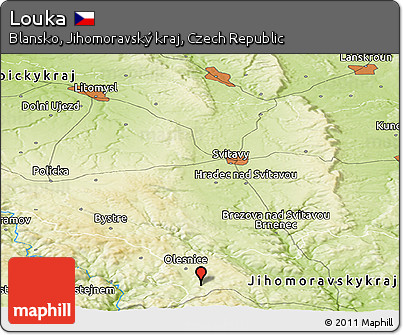 Physical Panoramic Map of Louka