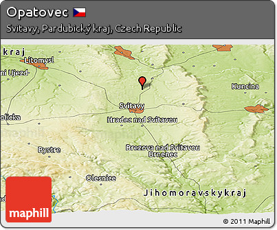 Physical Panoramic Map of Opatovec