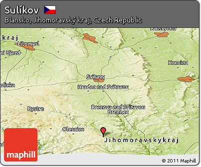 Physical Panoramic Map of Sulíkov