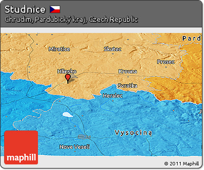 Political Panoramic Map of Studnice