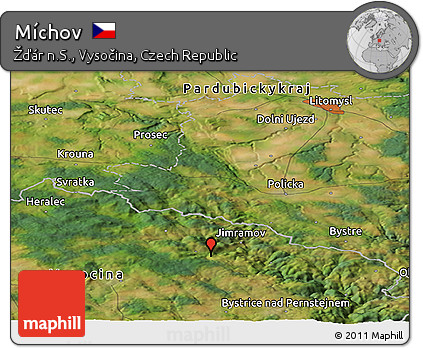 Satellite Panoramic Map of Míchov