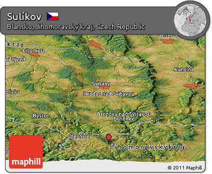 Satellite Panoramic Map of Sulíkov