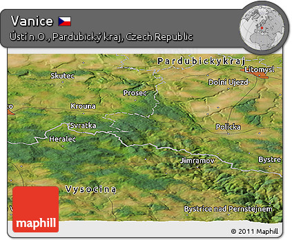 Satellite Panoramic Map of Vanice