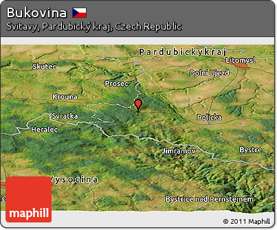 Satellite Panoramic Map of Bukovina
