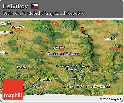 Satellite Panoramic Map of Helvíkov