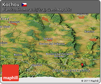 Satellite Panoramic Map of Kochov