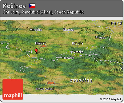 Satellite Panoramic Map of Košinov
