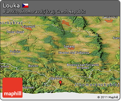 Satellite Panoramic Map of Louka