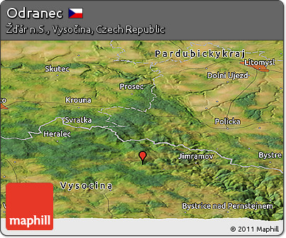 Satellite Panoramic Map of Odranec