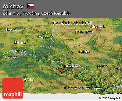 Satellite Panoramic Map of Míchov
