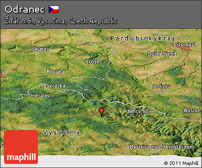 Satellite Panoramic Map of Odranec