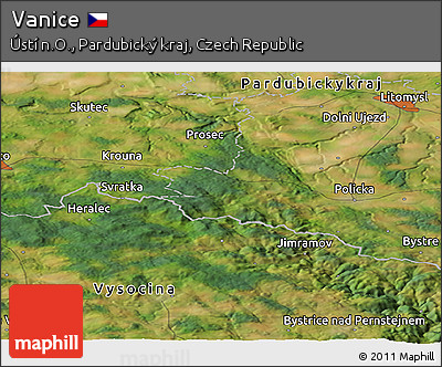 Satellite Panoramic Map of Vanice