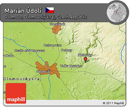 Physical 3D Map of Marián Údolí